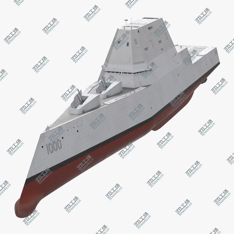 images/goods_img/2021040232/Zumwalt Class Destroyer US Stealth Ship Rigged/1.jpg